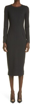 Long Sleeve Jersey Midi Dress