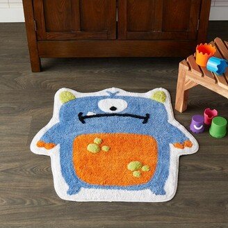 Saturday Knight Ltd Monsters Design Creature Shaped Bright Colores With High/Low Tufting Rug - 27x27, Multi