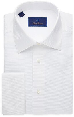 Regular-Fit Horizontal Rib Formal Shirt