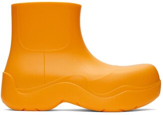 Orange Puddle Boots