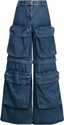 Detachable-Legs Wide-Leg Jeans