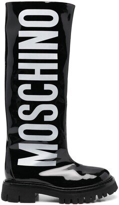 Logo-Print Rain Boots