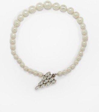 Faux-pearl And Crystal Necklace