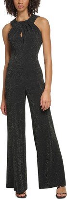 Womens Shimmer Keyhole Jumpsuit