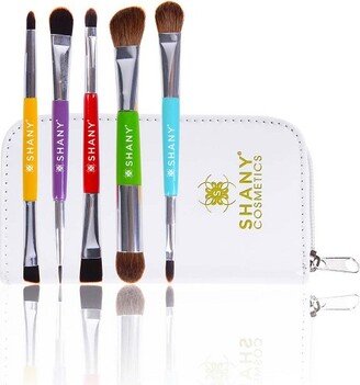 SHANY DOUBLE TROUBLE - MINI MAKEUP BRUSH SET - 5 pieces