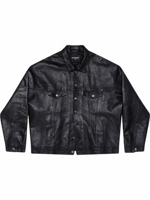 Denim-Style Leather Jacket-AA