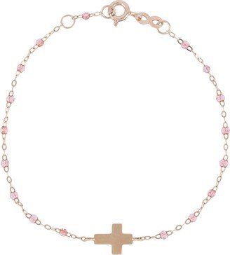 18kt rose gold Cross Charm Classic bracelet