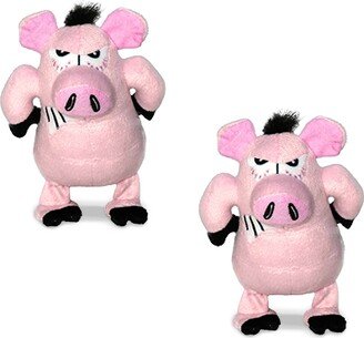 Mighty Jr Angry Animals Pig, 2-Pack Dog Toys