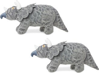 Mighty Dinosaur Triceratops, 2-Pack Dog Toys