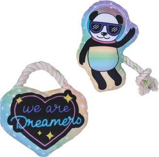 Jojo Modern Pets We Are Dreamers Plush Dog Toy Combo (Heart & Space Panda)