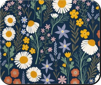 Mouse Pads: British Spring Meadow - Navy Mouse Pad, Rectangle Ornament, Multicolor