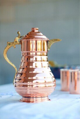 Handmade Copper 2 Liters Pitcher, Jug, Pure Jug For Drinking Water, Kitchen Decor