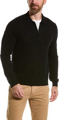 Amicale Cashmere 1/4-Zip Cashmere Polo Shirt