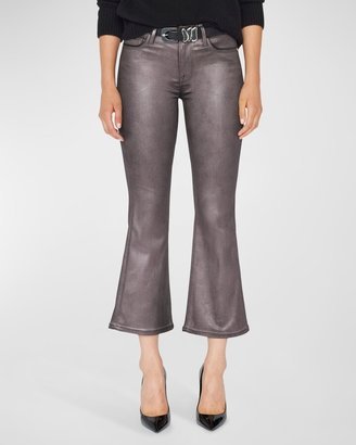 Le Crop Mini Boot Metallic Mid-Rise Jeans