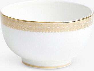 Vera Wang Lace Gold Metallic-pattern Bone-china Bowl 11cm
