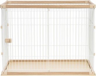 Iris Usa Extra Tall Wire Open Pet Pen, Light Brown/White