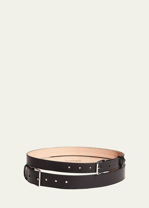 Double Long Leather Belt