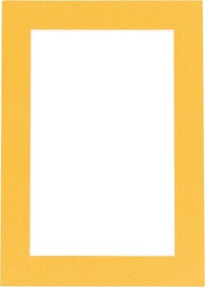 PosterPalooza 8.5x11 Mat Bevel Cut for 5x8 Photos - Acid Free Topaz Orange Precut Matboard - For Pictures, Photos, Framing