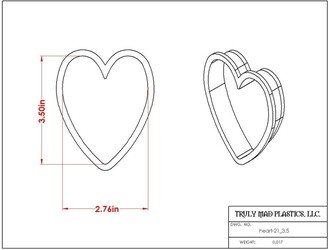 Fast Shipping Heart 21 Cookie Cutter, Valentines Cutter