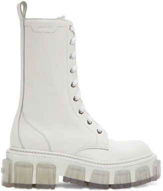 White Lug Combat Boots