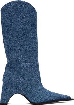 Blue Denim Bridge Cowboy Tall Boots