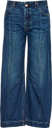 Noend Denim Hi-Rise Wide Leg Crop Jeans In Colorado