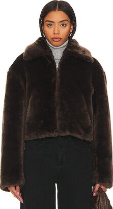 Faux Fur Zip Up Jacket