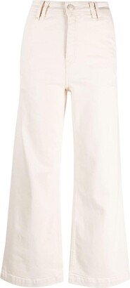 Bimba y Lola Cropped High-Rise Wide-Leg Jeans