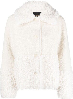 Oversized Collar Faux-Shearling Jacket