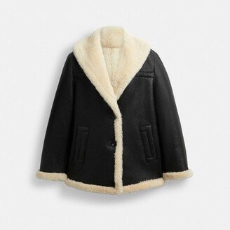 Shawl Collar Shearling Coat