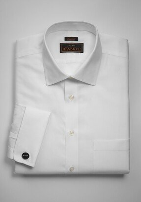 Men's Reserve Collection Tailored Fit Spread Collar Textured Dress Shirt