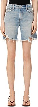 Lara Denim Bermuda Shorts in Brightside