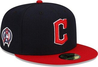 Men's Navy Cleveland Guardians 9/11 Memorial Side Patch 59FIFTY Fitted Hat