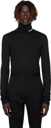 Black Printed Turtleneck-AA