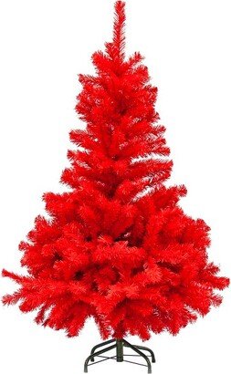 Northlight 4' Scarlett Red Pine Artificial Christmas Tree, Unlit