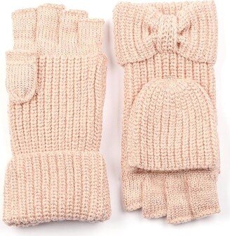 Metallic Bow Pop Top Mitten (English Rose) Extreme Cold Weather Gloves