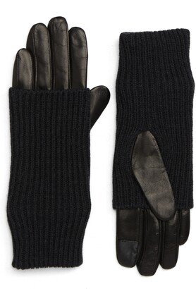 Knit & Leather Gloves