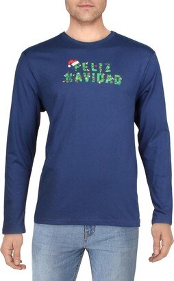 Mens Crewneck Knit Graphic T-Shirt