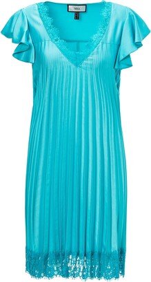 Nissa Lace Trim Viscose Dress