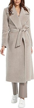 Boucle Notch Collar Wrap Coat