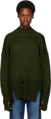 Khaki Keyhole Turtleneck