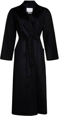 Belted Long-Sleeved Coat-AQ