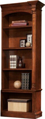 Weathered Cherry Wood 4-shelf Media Bookshelf