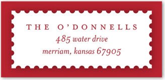 Address Labels: Stamp Frames Address Label, Red, Address Label, Matte