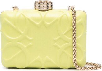 Minaudière leather clutch bag