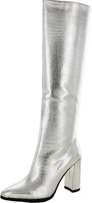 Talya Womens Leather Tall Knee-High Boots