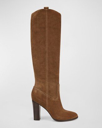 Vesper Suede Apron Tall Boots