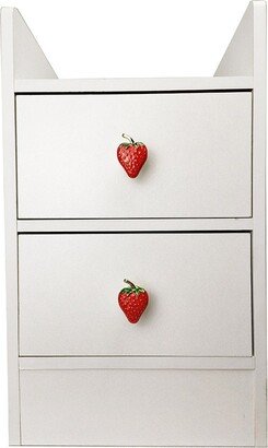 strawberry Handle, Fruit Zinc Alloy Single Hole Cabinet Drawer Knob, Children's Room Metal Handle