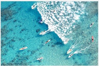 Gray Malin surfing Waikiki