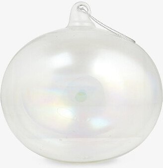 Selfridges Edit Silver Bubble Glass Christmas Decoration 15cm